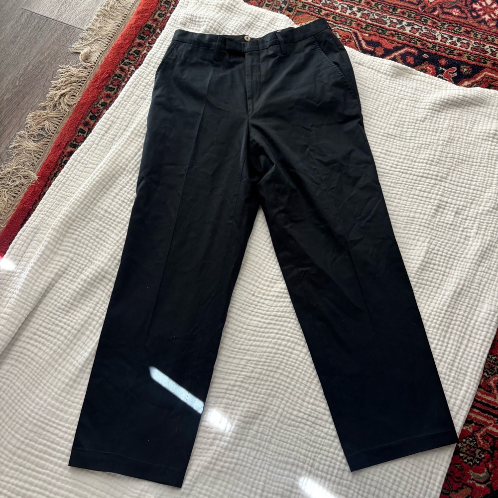GUCCI black cotton trouser pants